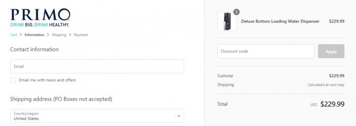 How to use Primo Water promo code