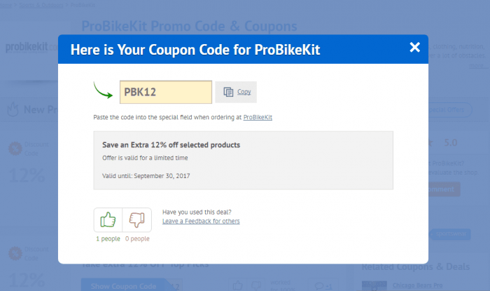 How to use a discount code at ProBikeKit