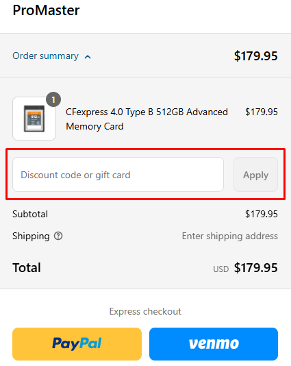 How to use ProMaster promo code