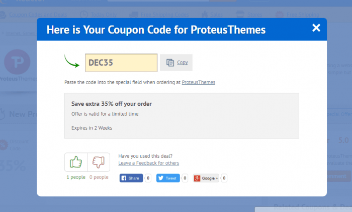 How to use a promotional code at Proteus Themes