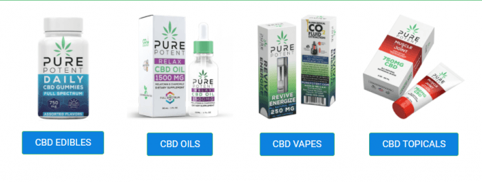 Pure Potent range of products 