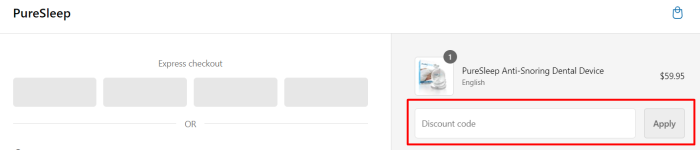 How to use PureSleep promo code