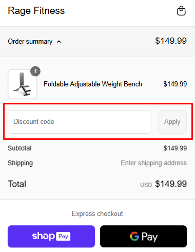 How to use Rage Fitness promo code