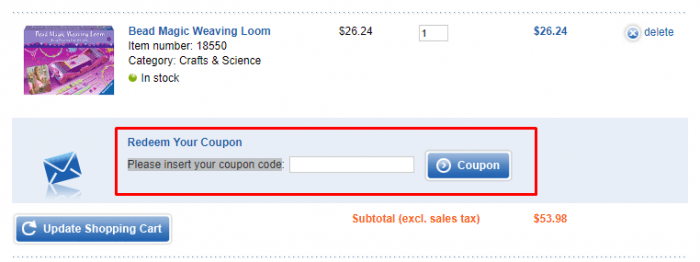 How to use a coupon code at Ravensburger