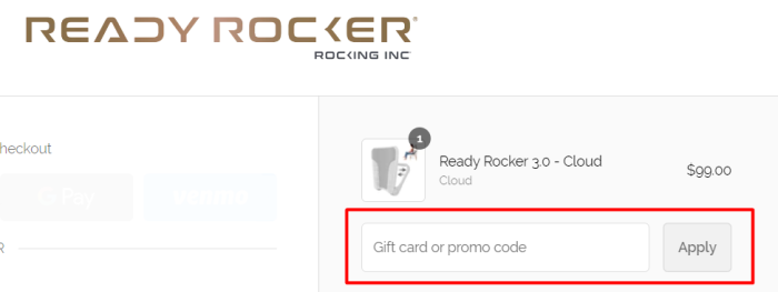 How to use Ready Rocker promo code
