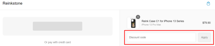 How to use Reinkstone promo code