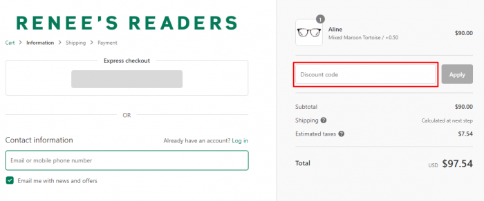How to use RENEE’S READERS promo code
