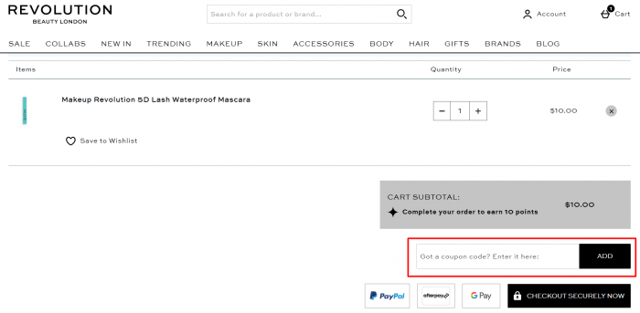 How to use Revolution Beauty promo code