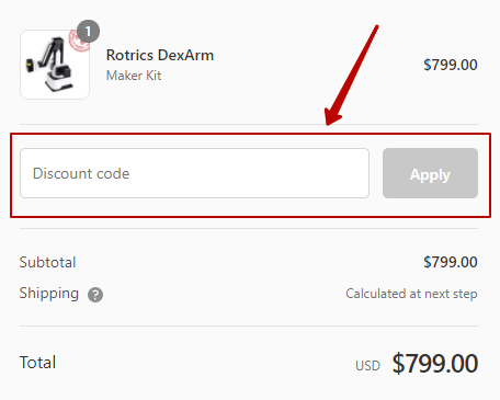 How to use Rotrics promo code