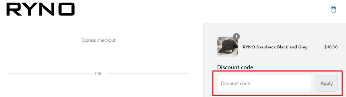 How to use RYNO promo code