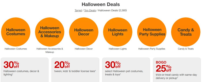 Target save on Halloween Sale