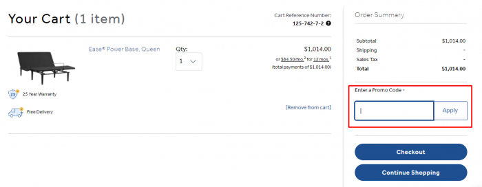 How to use Sealy promo code