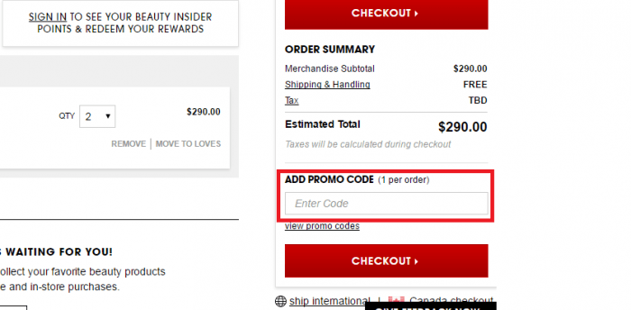 How to use Sephora promo code