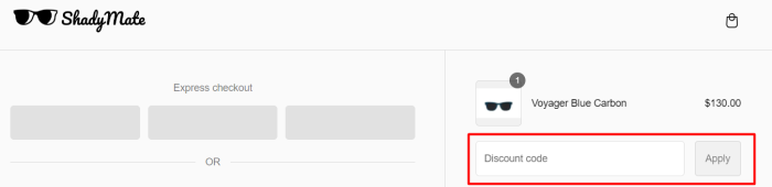 How to use ShadyMate promo code