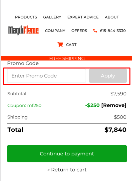 How to use MagikFlame promo code
