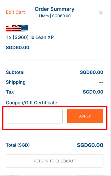 How to use Xandro Lab promo code
