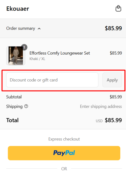 How to use Ekouaer promo code