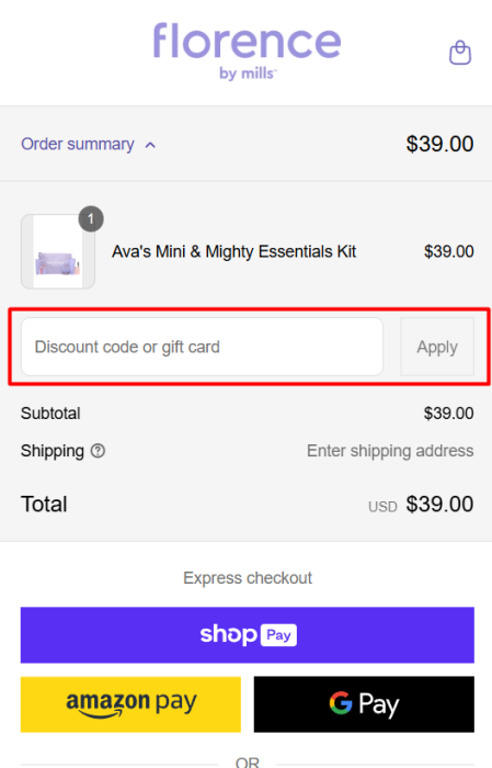How to use Florence By Mills Beauty promo code