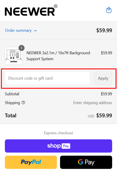 How to use NEEWER promo code