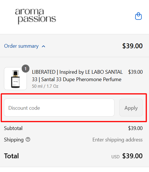 How to use Aroma Passions promo code