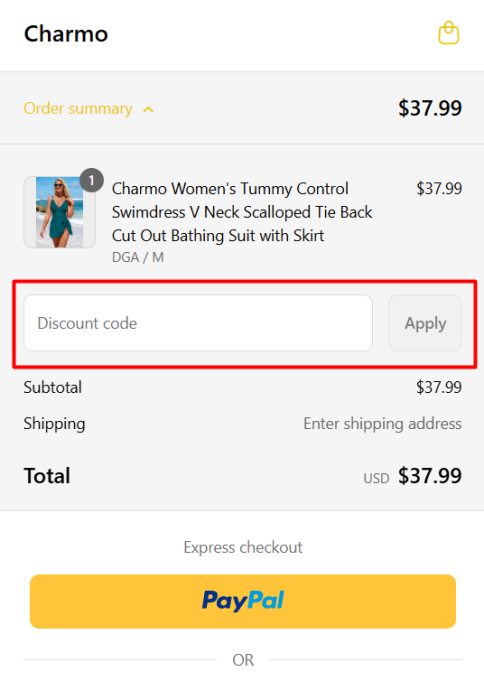 How to use Charmo promo code