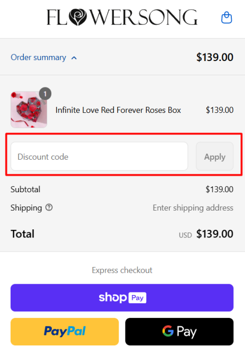 How to use FlowerSong promo code