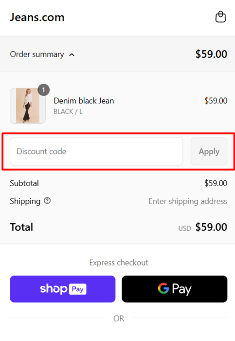 How to use Jeans.com promo code