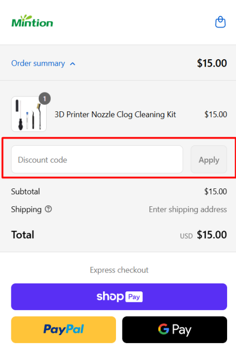 How to use Mintion promo code