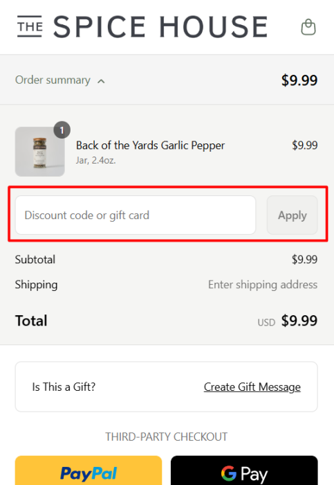 How to use The Spice House promo code