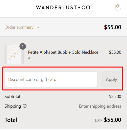 How to use Wanderlust + Co promo code