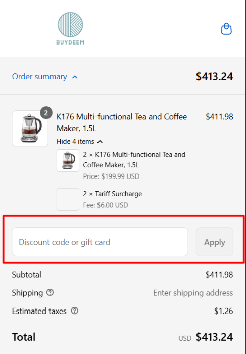 Where to enter Buydeem promo code How to use Buydeem promo code