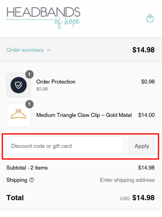 Where to enter Headbands Of Hope promo code How to use Headbands Of Hope promo code