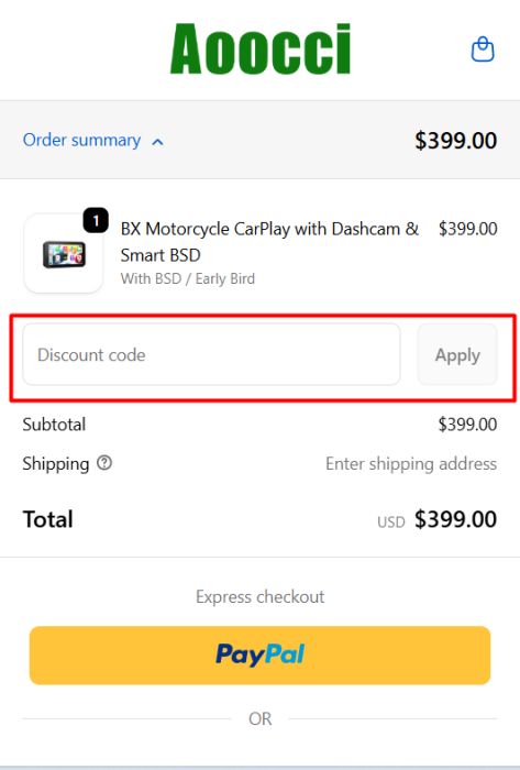 Where to enter Aoocci promo code How to use Aoocci promo code