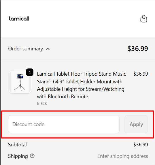 Where to enter Lamicall Stands promo code How to use Lamicall Stands promo code
