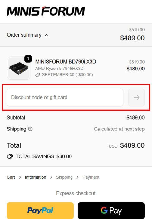 Where to enter Minisforum promo code How to use Minisforum promo code