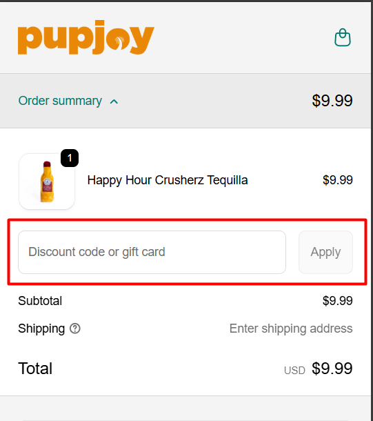 Where to enter PupJoy promo code How to use PupJoy promo code