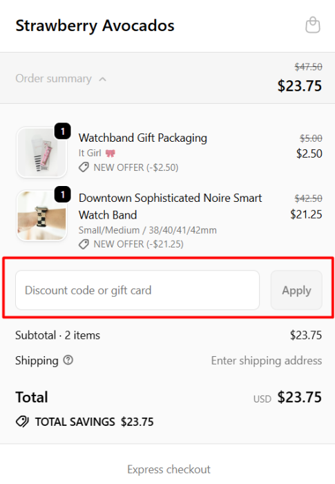 Where to enter Strawberry Avocados promo code How to use Strawberry Avocados promo code