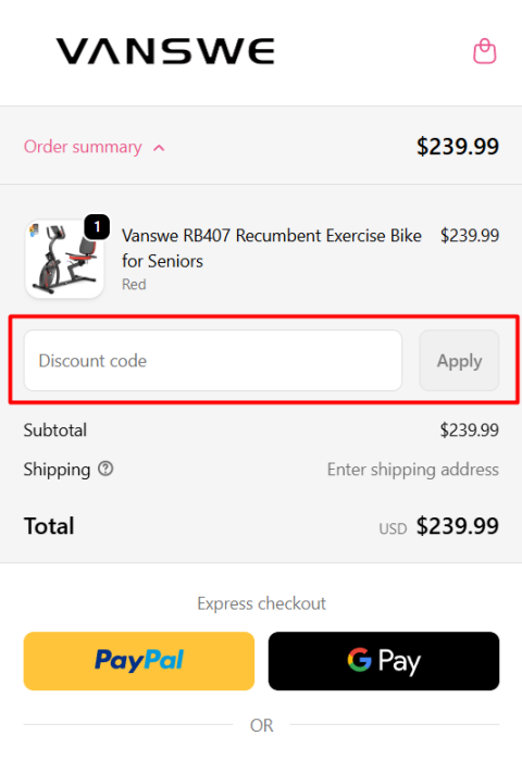 Where to enter Vanswe Fitness promo code How to use Vanswe Fitness promo code
