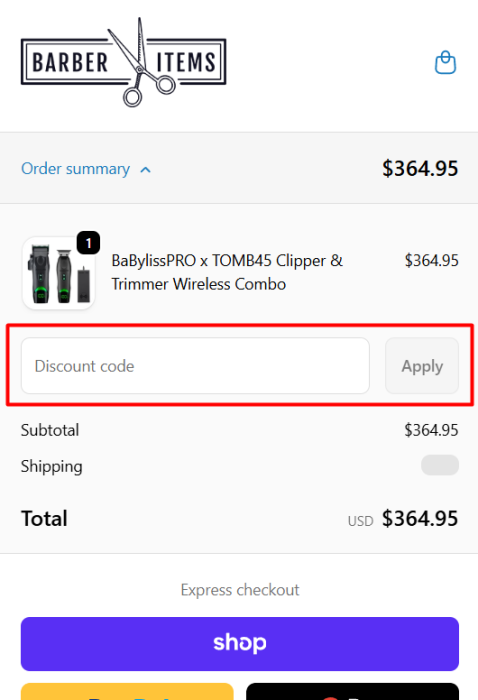 How to use Barber Items promo code