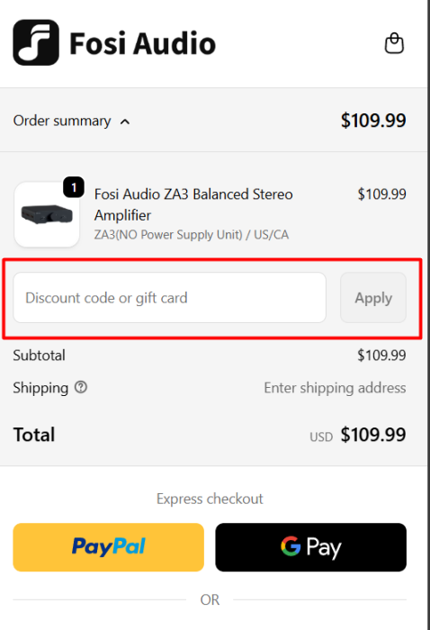 How to use Fosi Audio promo code