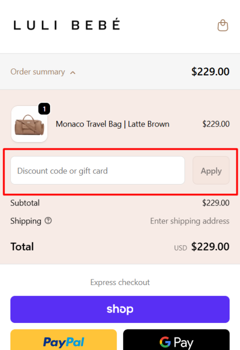 How to use Luli Bebé promo code