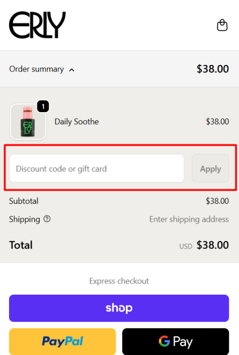 How to use ERLY Skincare promo code