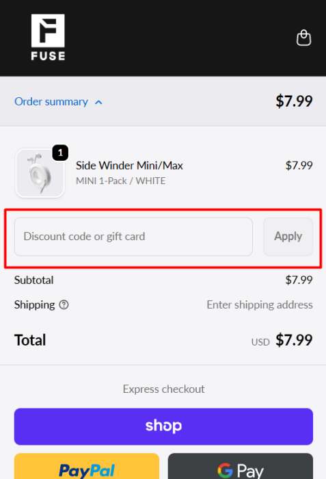 How to use FUSE promo code