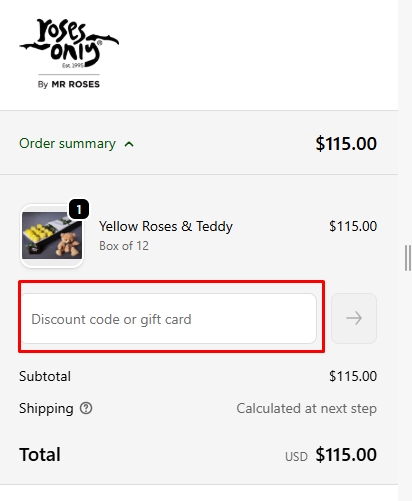 How to use Roses Only promo code