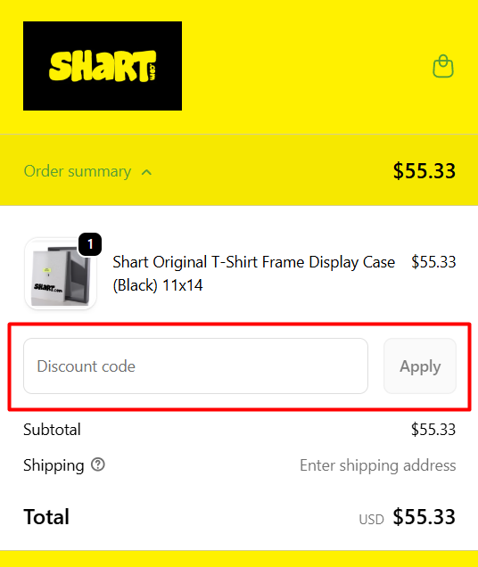 How to use Shart promo code