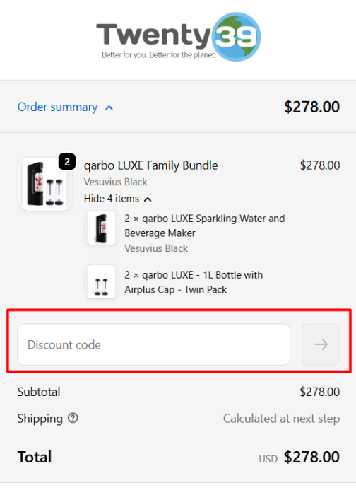 How to use Twenty39 promo code
