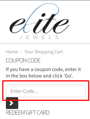 Where to enter Elite Jewels promo code How to use Elite Jewels promo code