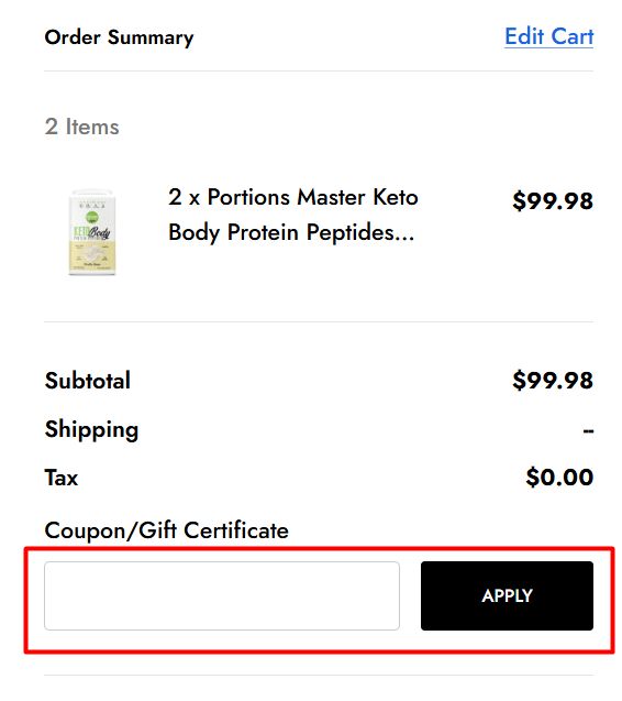 How to use Portions Master promo code