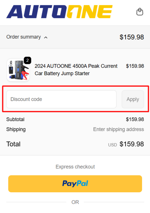 Where to enter AUTOONE Led promo code How to use AUTOONE Led promo code