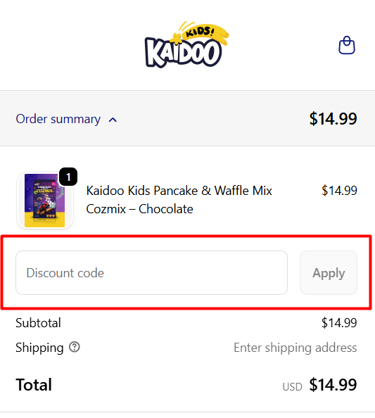 How to use Kaidoo promo code